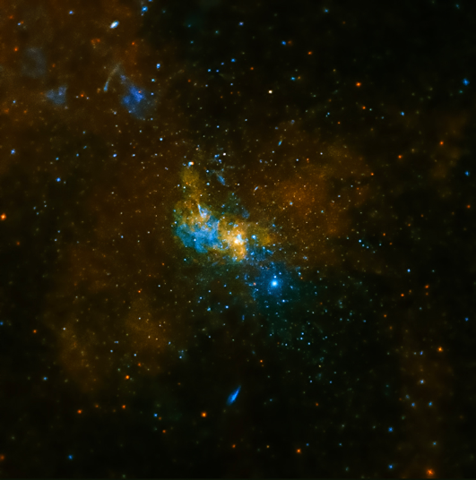 A 3 color combination of the data before photoshop.