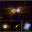 Mz 3, BD+30-3639, Hen 3-1475, and NGC 7027