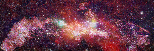 A labeled version of the main image showing the names of the two galaxies.
