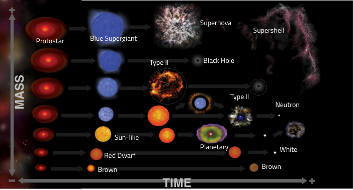 Table of evolutionary phases